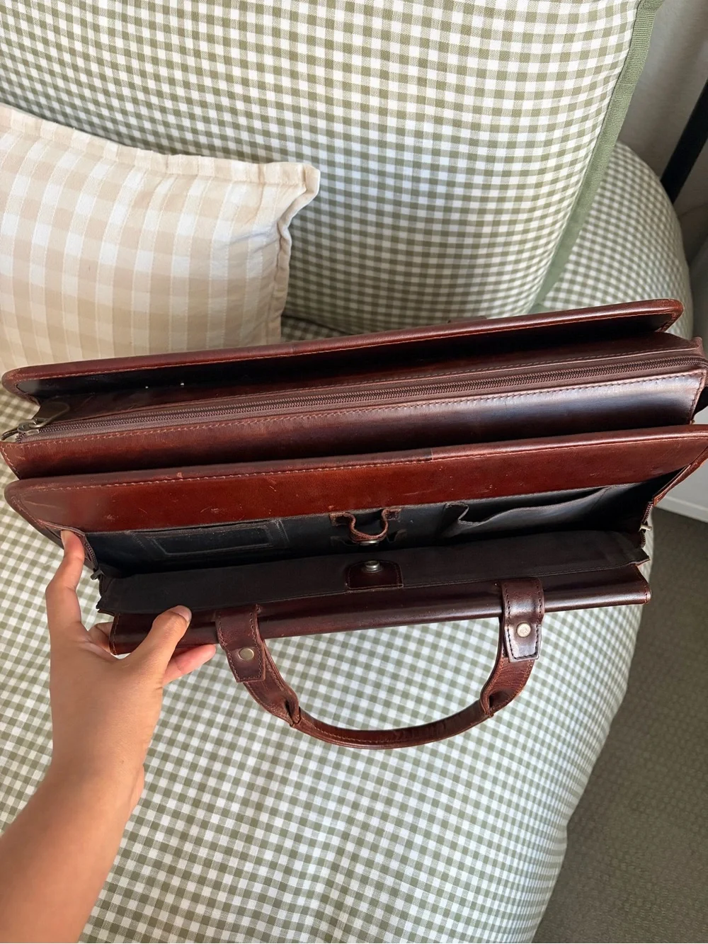Classic Brown Leather Briefcase